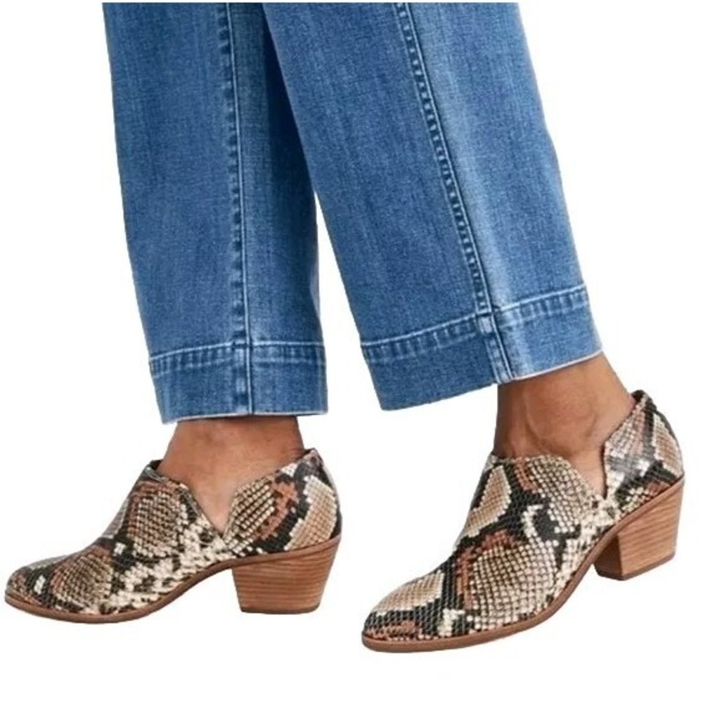 Madewell Womens Gloria Snake Embossed Leather‎ Bootie Size US 8 Shoes Boot AH737